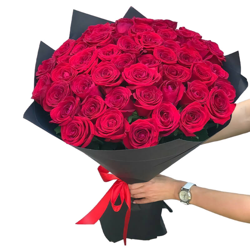 Ramo 50 rosas rojas - Floreria Megan